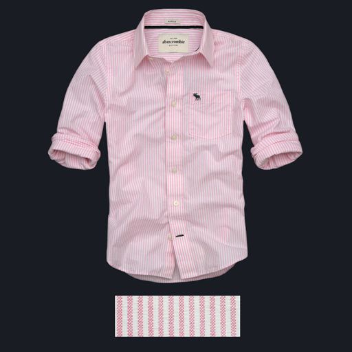 Abercrombie Fitch Hombres Algodón Gaza Camisa AF7017